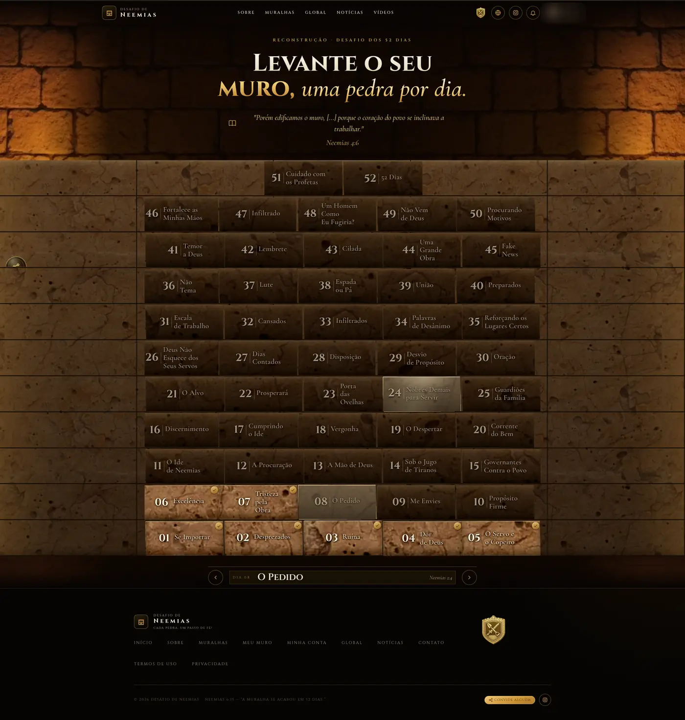 Desafio de Neemias — Muralhas — os 52 desafios