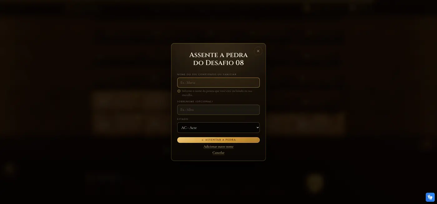 Desafio de Neemias — Adicionar uma pedra