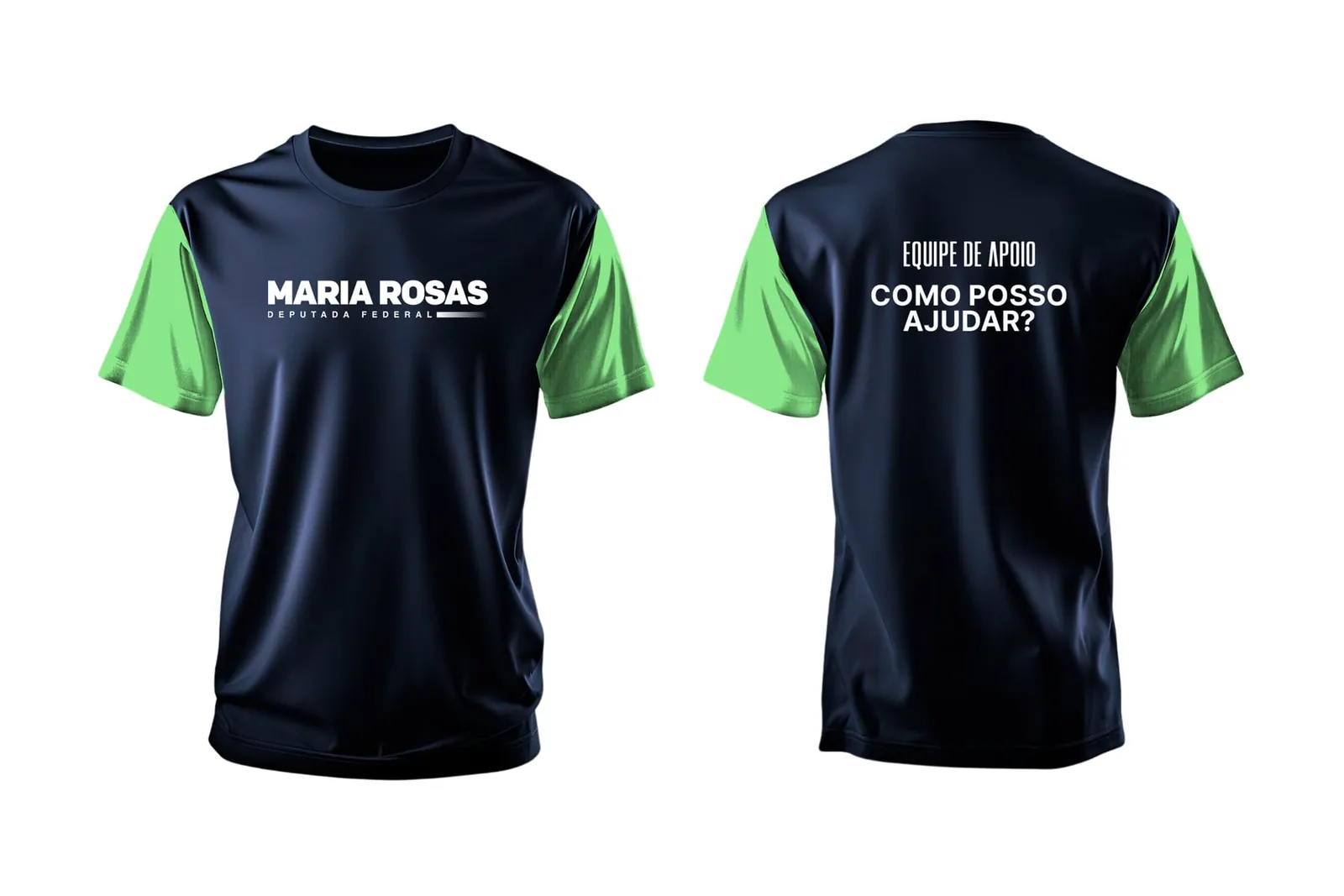 Mockup — camisetas da equipe